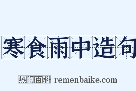 寒食雨中造句是什么意思的图片